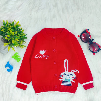 Red Fashion Sweater Cardigan SC6303D